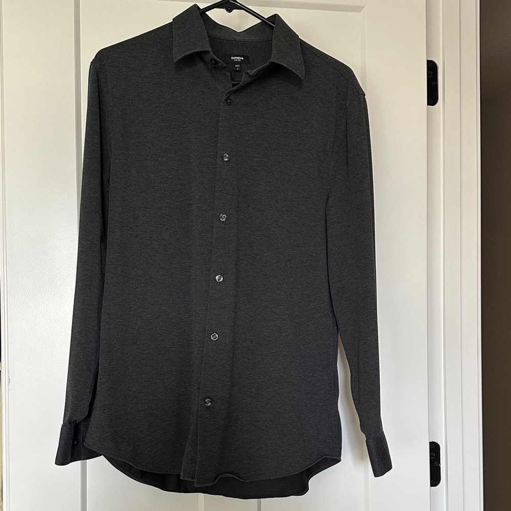 Express Charcoal Button-Down Shirt